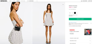 Vestido mini lunares Bershka Mujer por 13,99€