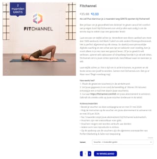 2 maanden gratis Fitchannel via Lidl Plus