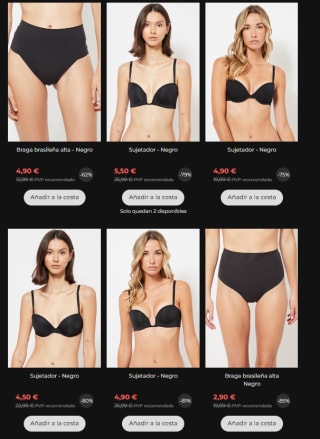 Rebajas hasta 80% descuento en ropa Oysho