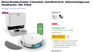 iRobot Roomba Combo® 2 Essential (Y0512) Robotstofzuiger met Dweilfunctie voor €269 bij Bol