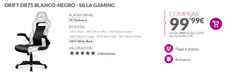 Silla Gaming Drift DR75 por 99.99€