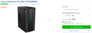 Lenovo IdeaCentre G5 17AIB7 90T1006MMH 3060 voor €899 bij Coolblue