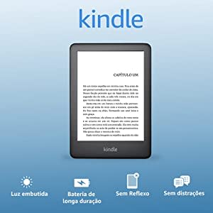 Kindle de 10ª geração com super bateria na cor preta - R$ 426,55