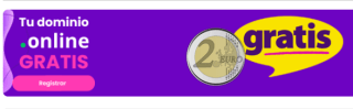 2€ gratis al registrar un dominio .ONLINE gratis también.