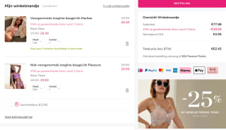 25% korting op geselecteerde stijlen bij Hunkemöller