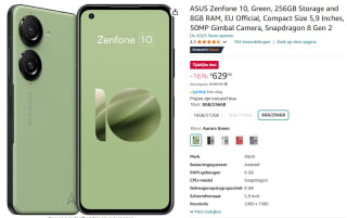 Asus Zenfone 10 256GB Groen voor €629 bij Amazon
