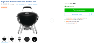 Napoleon Premium Portable Kettle 37 cm barbecue voor €69 bij Coolblue