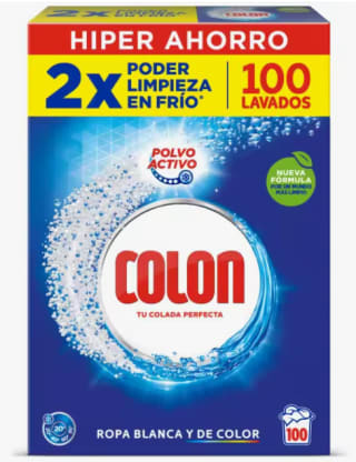 100 lavados Colon Polvo Activo Detergente lavadora por 14,99€ (cuenta nueva por 8,99€)