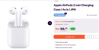 Apple AirPods (2e generatie) in Brown box voor €99,95 bij Ibood