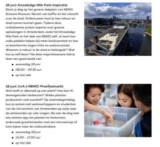 Gratis Daksafari & proefjes op het dak van NEMO Amsterdam