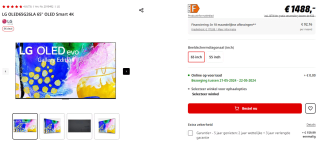 [België] LG Oled 65" voor €1488 bij Mediamarkt BE