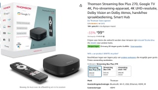 Thomson Streaming Box Plus 270, Google TV 4K, Pro Streaming Device voor €99 bij Amazon