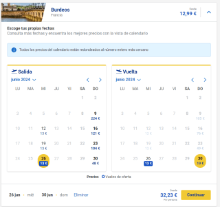 Ofertas relámpago Ryanair vuelos desde solo 12,99€