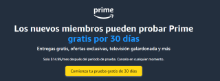 ¡Obtén una suscripción gratis a Amazon Prime! 1 mes Nuevos Usuarios