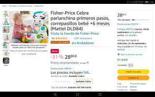 Fisher-Price Cebra parlanchina primeros pasos por 28,80€