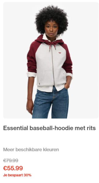 20% extra korting op hoodies & sweatshirts bij Superdry