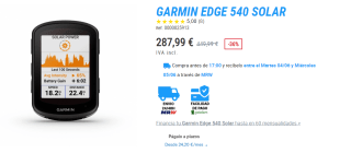 Garmin Edge 540 Solar por 287,99€