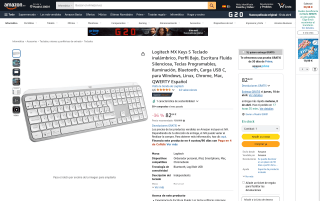 Logitech MX Keys S Blanco por 82,64€