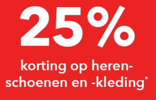 25% korting op herenschoenen en -kleding bij Scapino