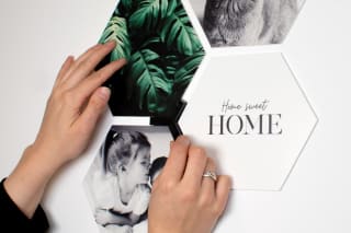 Hexagon met eigen foto - 8 stuks á 22x19 cm voor €25,60 incl. verzending