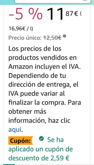 Ginebra Premium Ampersand London Gin 70cl por 9,28€.