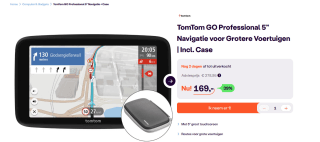 TomTom GO Professional 5 - Vrachtwagennavigatie - Europa + Case voor €169 bij iBOOD