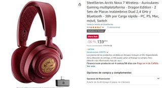 Auriculares Gaming multiplataforma - Dragon Edition - SteelSeries Arctis Nova 7 Wireless por 139.99€