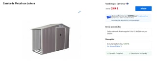 Caseta de Metal con Leñera por 249€