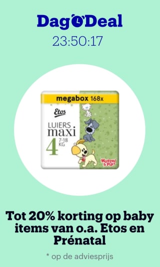 Tot 20%korting op baby items van o.a. Etos en Prénatal bij Bol.com