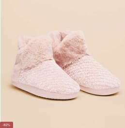 Zapatillas Women'secret casa bota pelo rosa por 4,49€