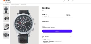 Reloj marca Pier One por tan sólo 9€