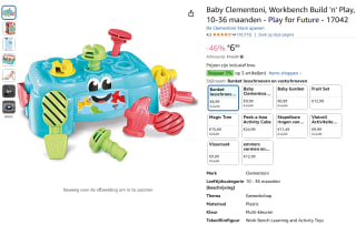 Clementoni 17042 Baby Clementoni – werkbank voor €6,99 bij Amazon