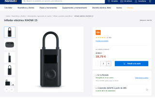 Inflador eléctrico XIAOMI 1S por 28,79€