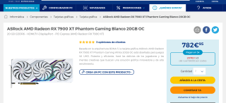 ASRock AMD Radeon RX 7900 XT por 782,95€