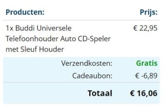 GSMpunt kortingscode voor 30% Korting op alle Buddi telefoonhouders voor in de auto