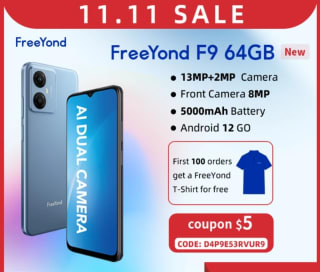 FreeYond-teléfono inteligente F9 versión Global de 2GB/64GB por 79,99€