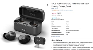 Epos GTW 270 Hybrid TrueWless Gaming InEars voor €41,55 bij Amazon