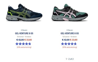 20% extra korting op trail / running schoenen bij Asics in de outlet