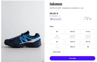 Salomon Zapatillas senderismo SHOES XA SIWA GORE-TEX por 59,40€