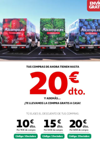 Hasta 20€ DE DESCUENTO Alcampo Online