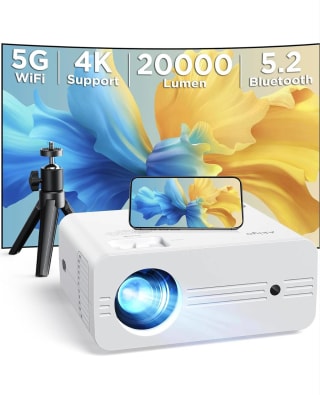 Proyector 4K WiFi Bluetooth 20000 lúmenes (Trípode Incluido) por 56,80€