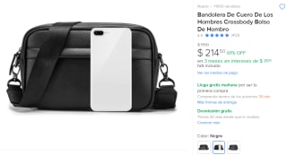 Bandolera de Cuero Crossbody Bolso por $214 en Mercado Libre