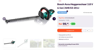 Bosch Accu Heggenschaar AHS 53-20 LI voor €99,95 bij iBOOD
