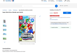 Super Mario Bros Wonder para Switch por solo 46,90€