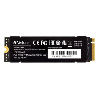 Verbatim Vi7000G PCle NVMe M.2 SSD 1TB voor €62,90 bij NBB