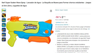 Pistola agua Nerf Super Soaker Wave Spray por 8,49€