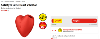 Satisfyer Cutie Heart Vibrator voor €17,95 bij Kruidvat
