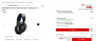 SteelSeries Arctis Nova 1P over-ear gaming headset voor €49 bij de MediaMarkt