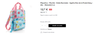 Miquelrius - Mochila - Doble Reciclada - Agatha Ruiz de la Prada Daisy - 24L por 12.99€