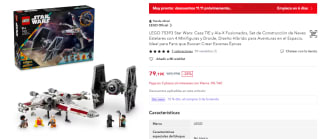 Lego 75393 Star Wars: Caza TIE y Ala-X Fusionados por 79,19€ (cuenta nueva por 67,19€)